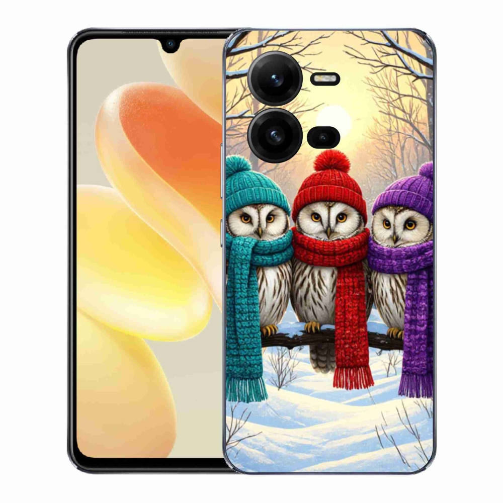 Gelový kryt mmCase na Vivo X80 Lite - soví přátelé