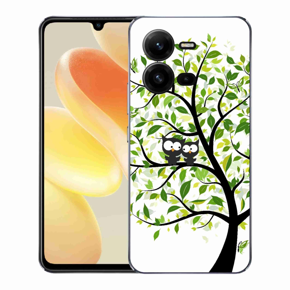 Gelový kryt mmCase na Vivo X80 Lite - sovičky na stromě