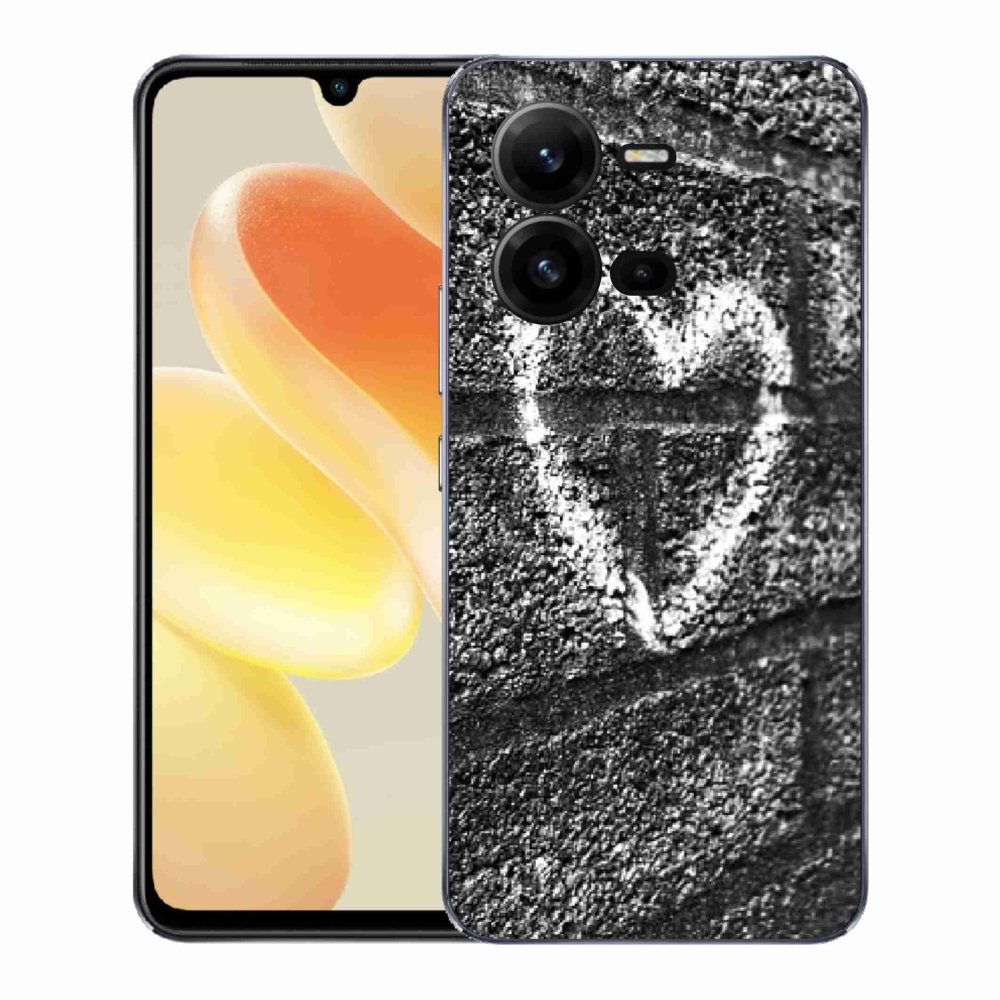 Gelový kryt mmCase na Vivo X80 Lite - srdce na zdi