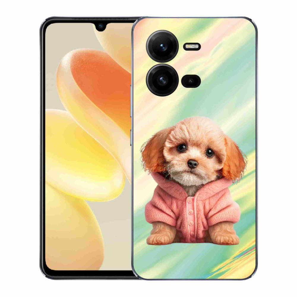 Gelový kryt mmCase na Vivo X80 Lite - štěně ve svetru