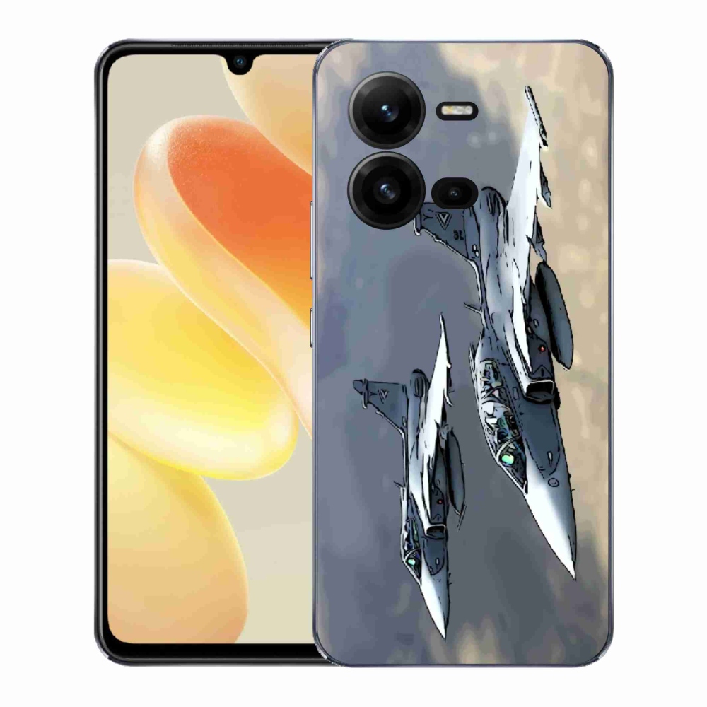 Gelový kryt mmCase na Vivo X80 Lite - stíhačky