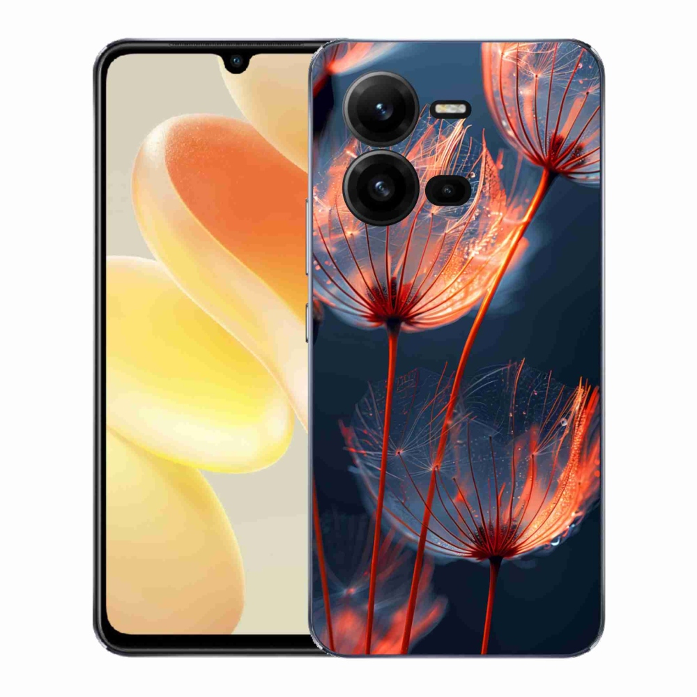 Gelový kryt mmCase na Vivo X80 Lite - světélkující chmýří