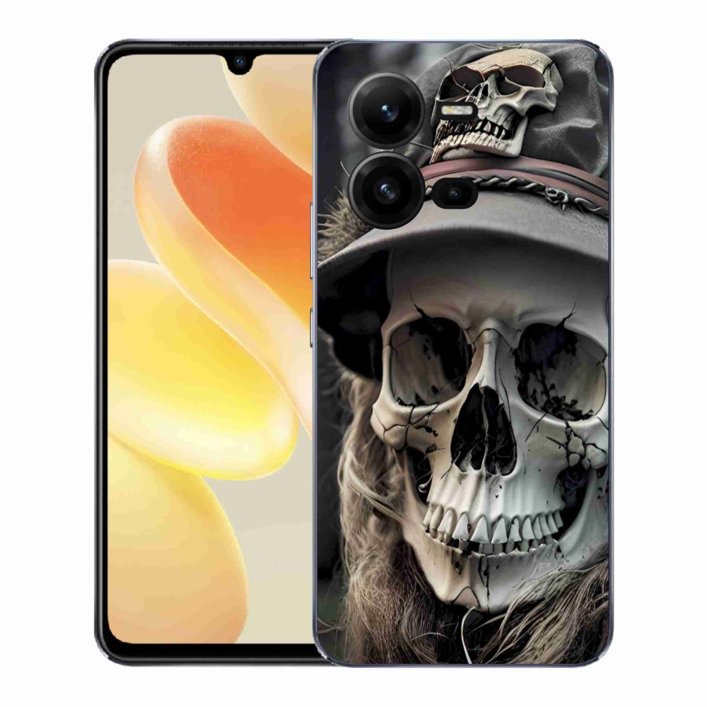 Gelový kryt mmCase na Vivo X80 Lite - temná lebka