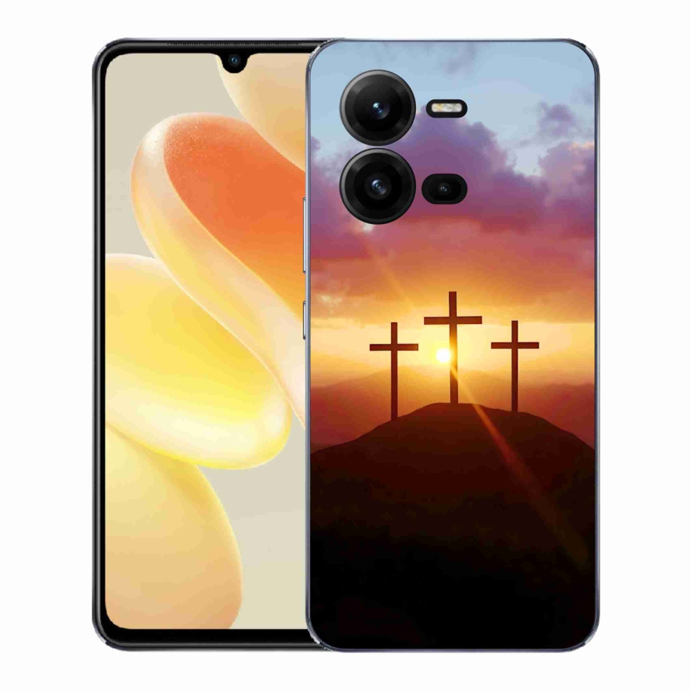 Gelový kryt mmCase na Vivo X80 Lite - tři kříže