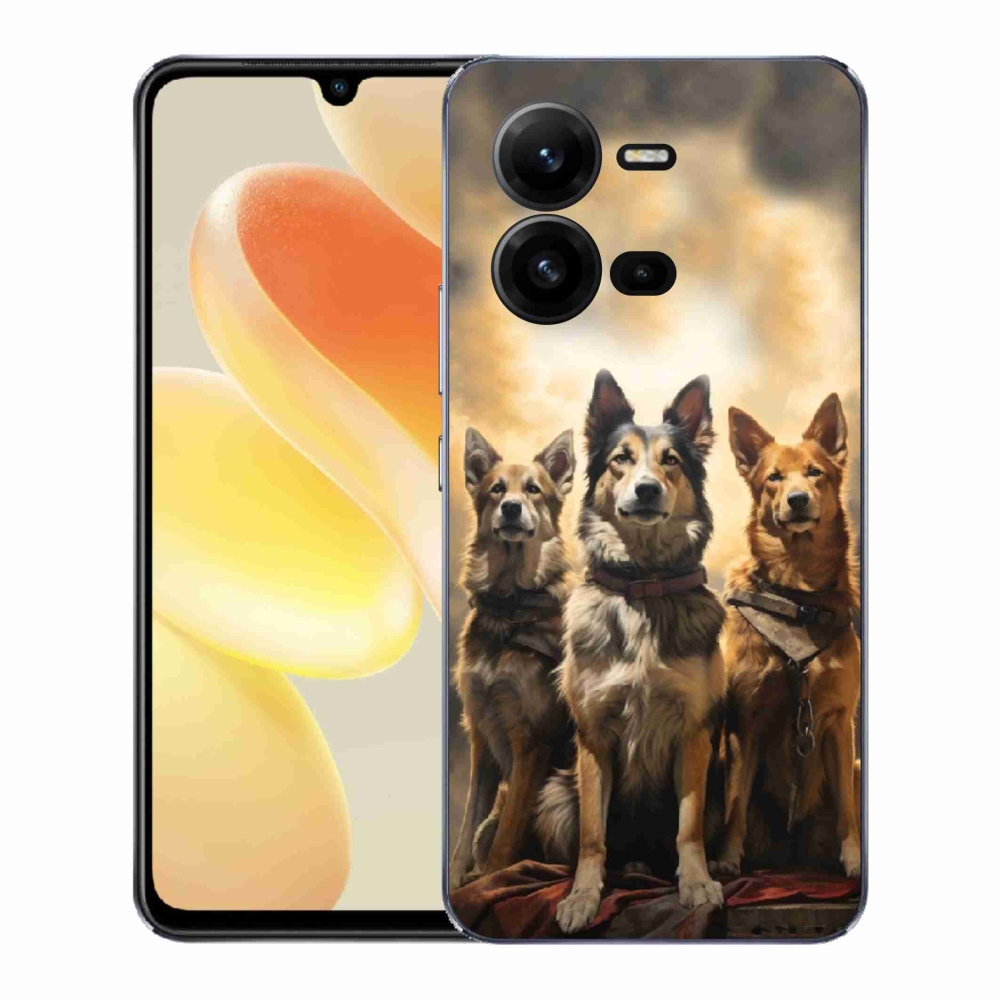Gelový kryt mmCase na Vivo X80 Lite - tři psi