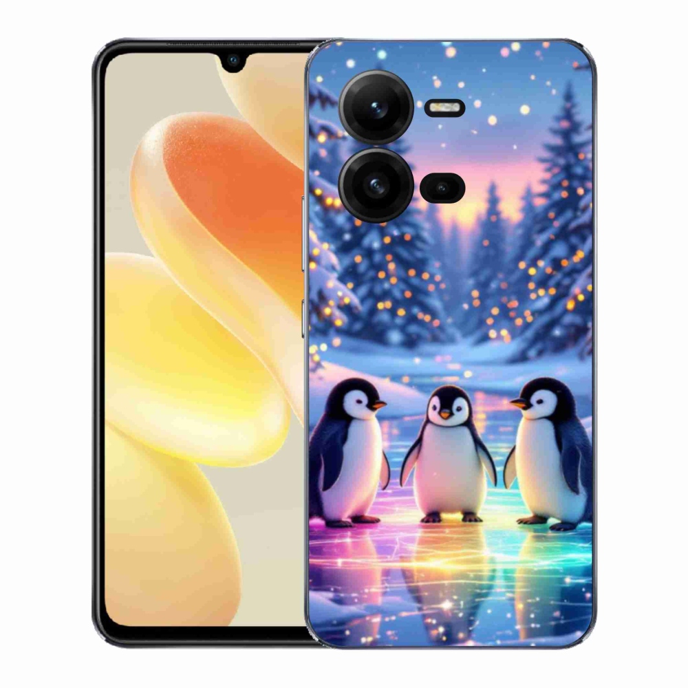 Gelový kryt mmCase na Vivo X80 Lite - tučnáci
