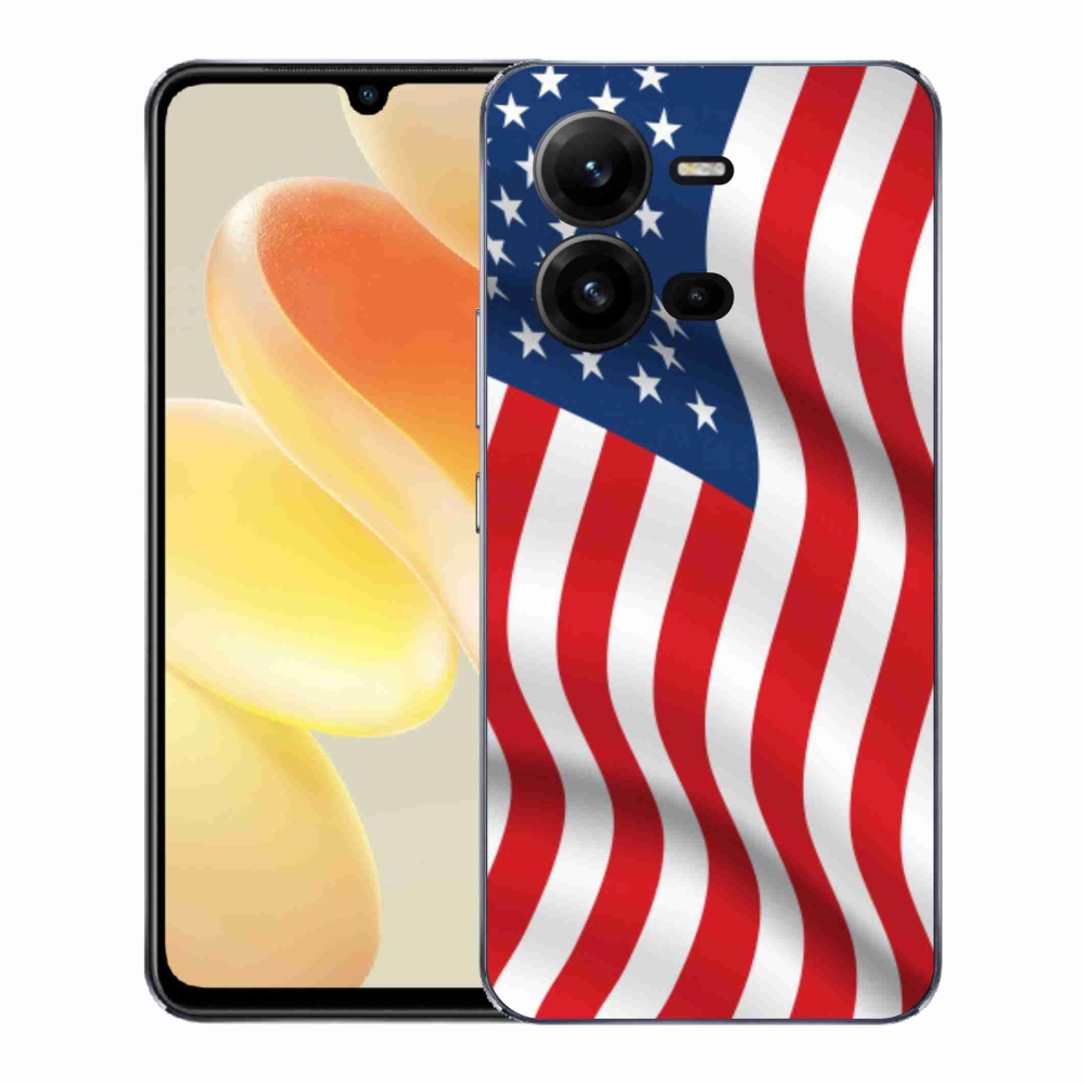 Gelový kryt mmCase na Vivo X80 Lite - USA vlajka