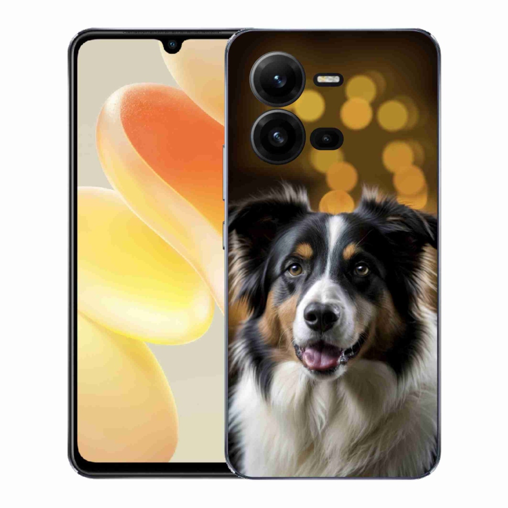 Gelový kryt mmCase na Vivo X80 Lite - usměvavý australský ovčák