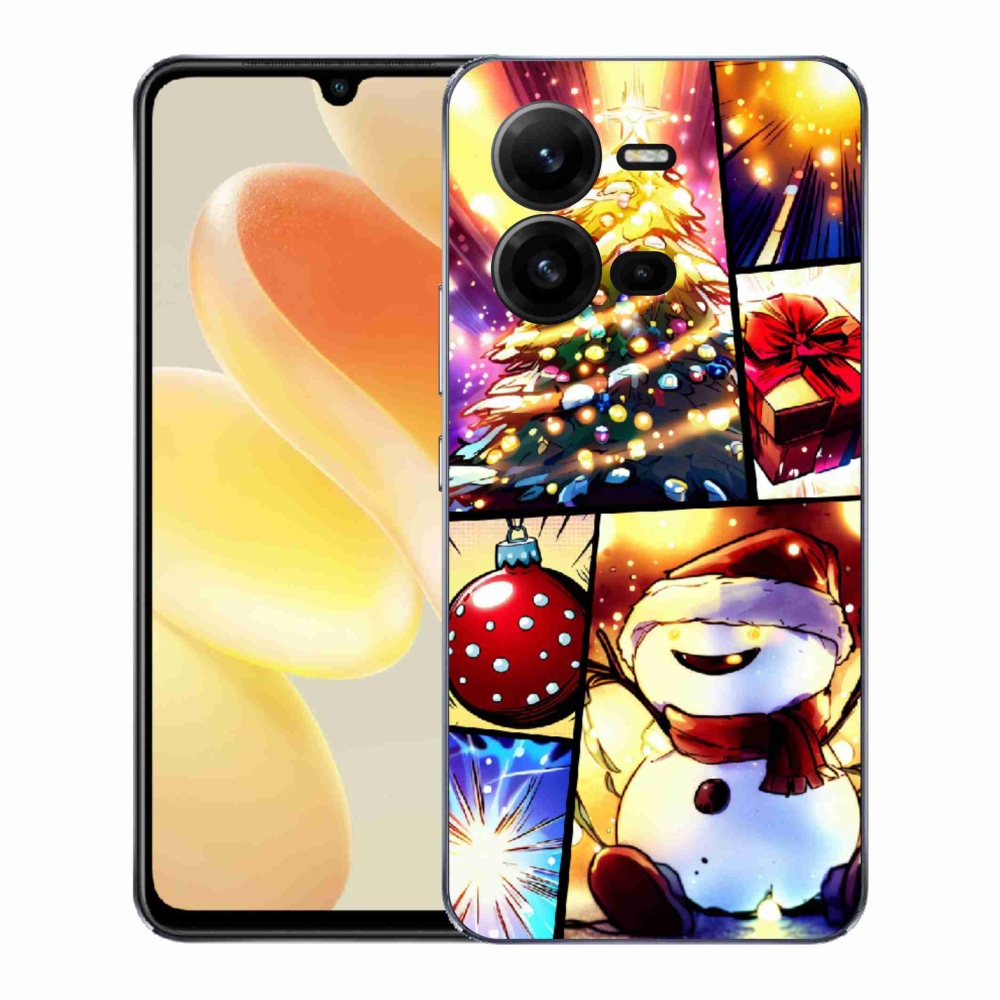 Gelový kryt mmCase na Vivo X80 Lite - vánoční motivy 1