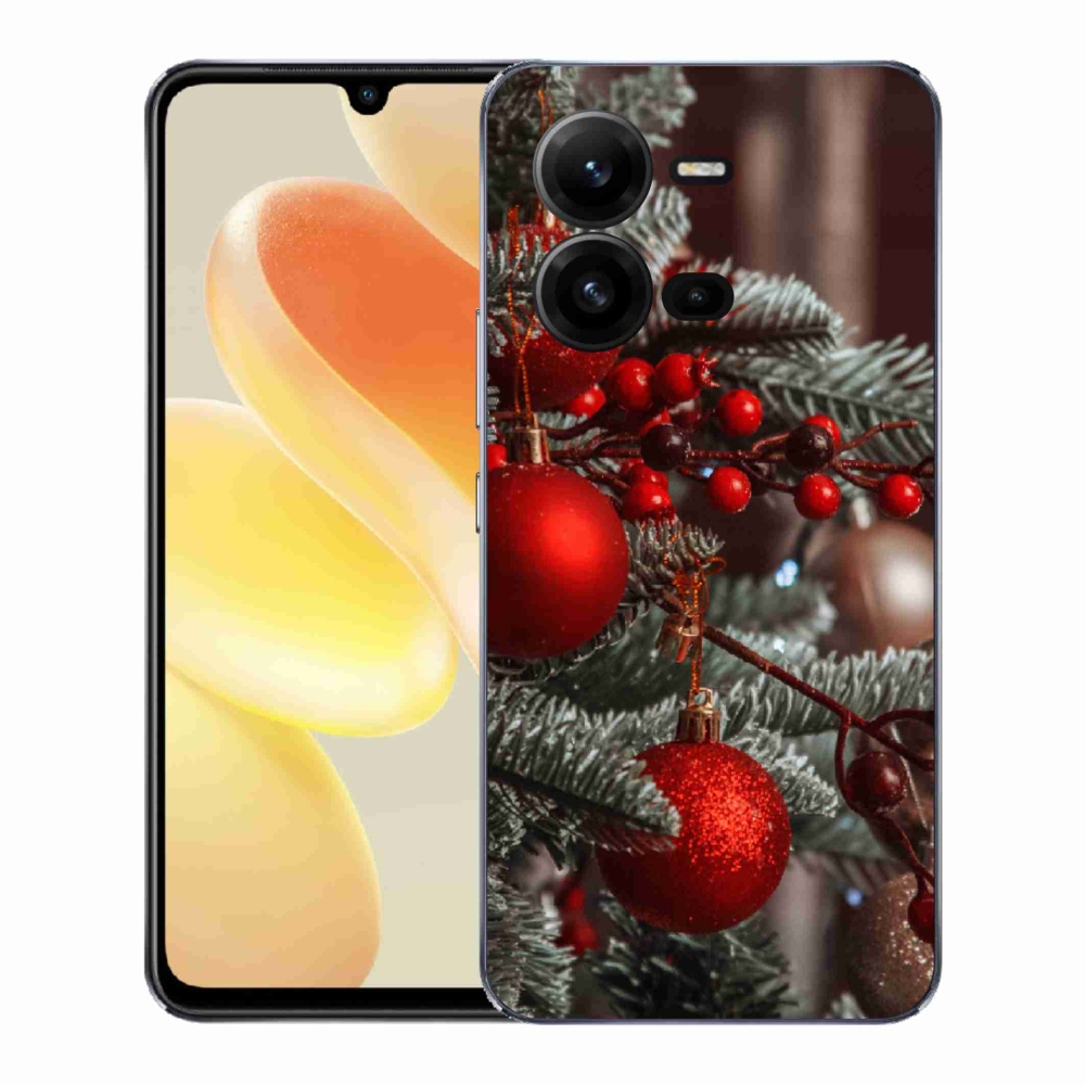 Gelový kryt mmCase na Vivo X80 Lite - vánoční ozdoby 2