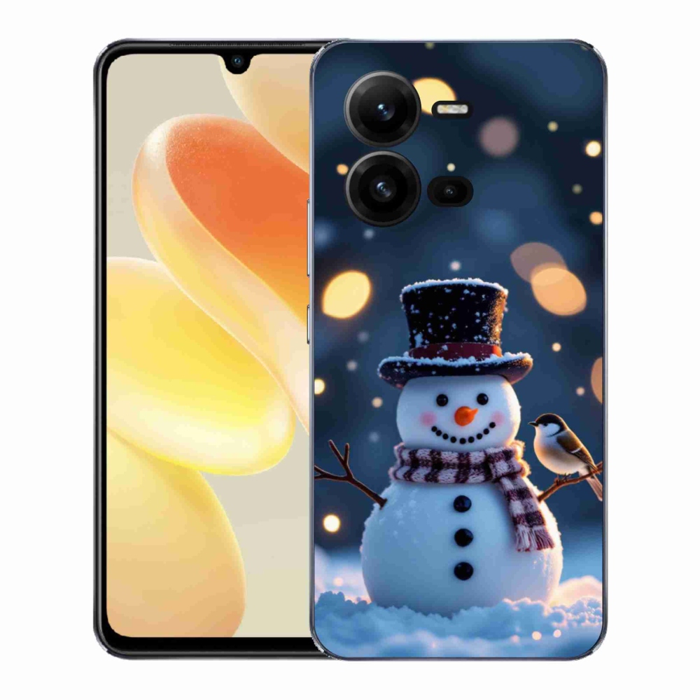 Gelový kryt mmCase na Vivo X80 Lite - vánoční sněhulák