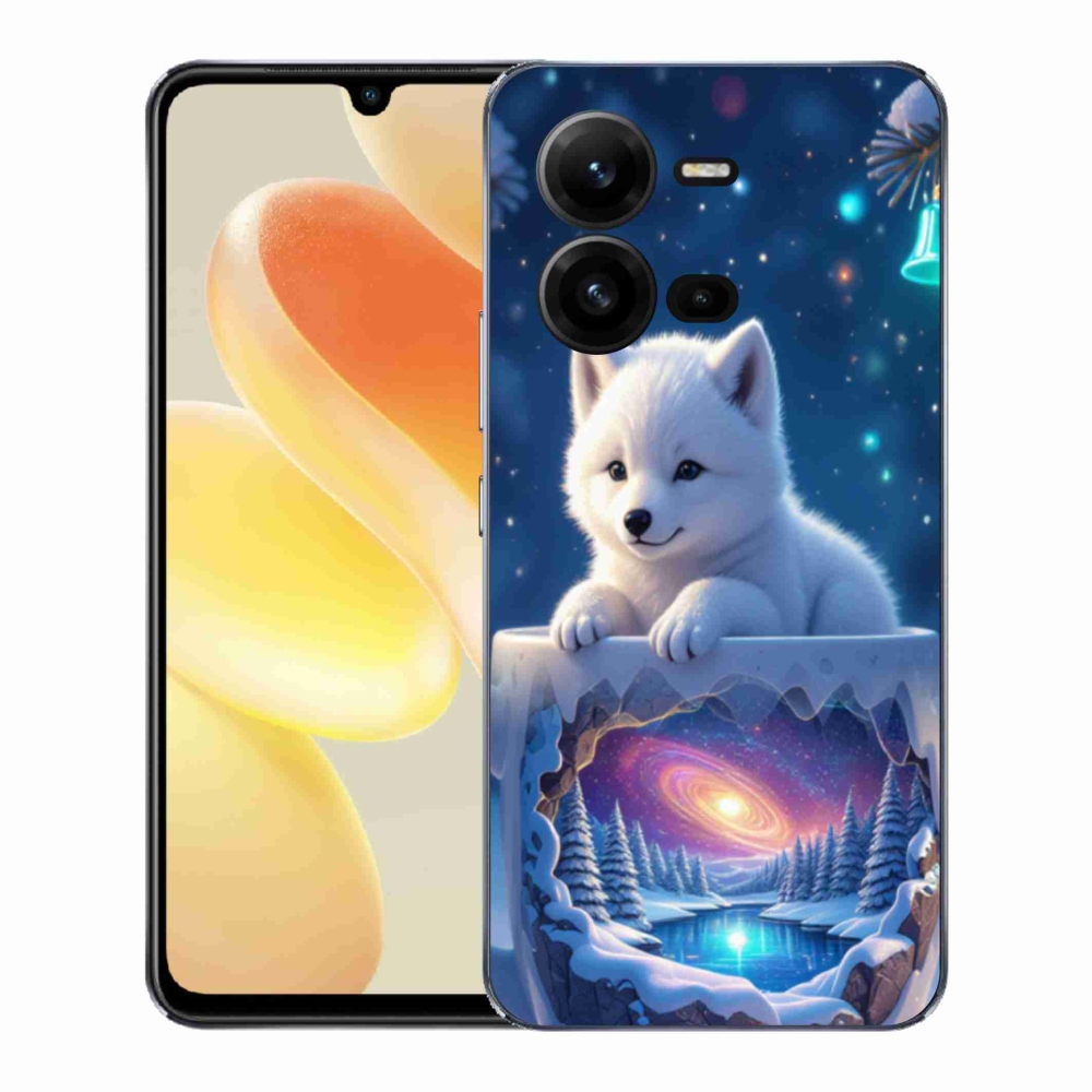 Gelový kryt mmCase na Vivo X80 Lite - vánoční štěně