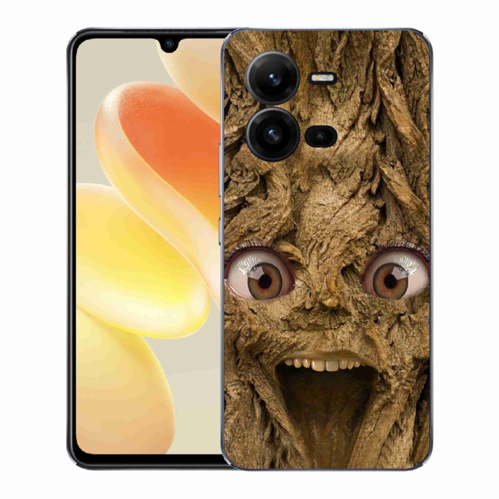 Gelový kryt mmCase na Vivo X80 Lite - veselý strom s očima