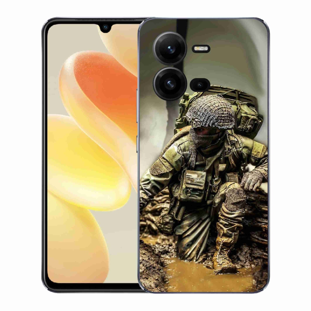 Gelový kryt mmCase na Vivo X80 Lite - voják