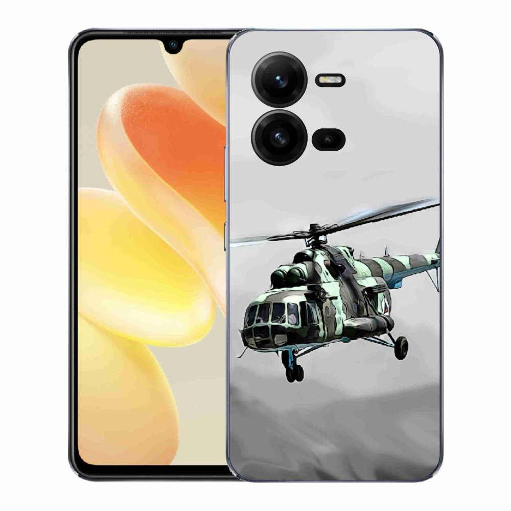 Gelový kryt mmCase na Vivo X80 Lite - vojenský vrtulník