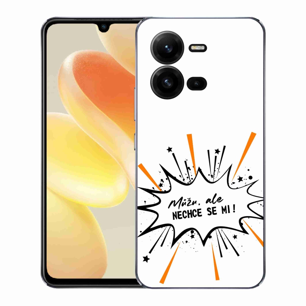 Gelový kryt mmCase na Vivo X80 Lite - vtipný text 11 bílé pozadí