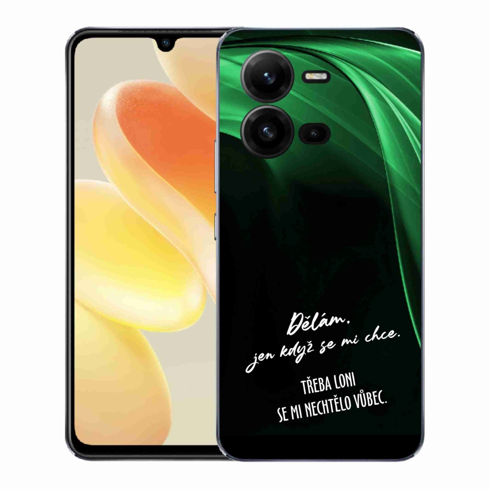 Gelový kryt mmCase na Vivo X80 Lite - vtipný text 12 černé pozadí