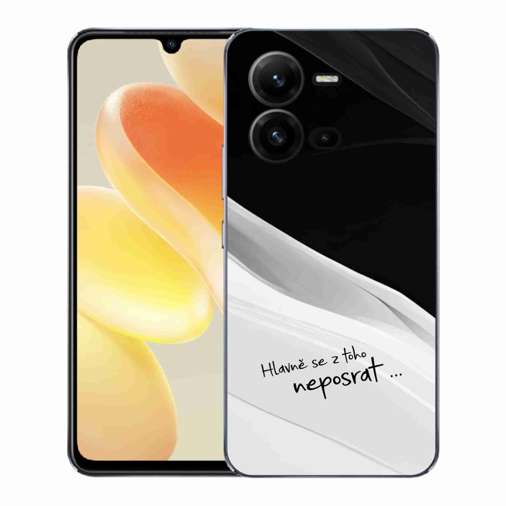 Gelový kryt mmCase na Vivo X80 Lite - vtipný text 13 bíločerné pozadí