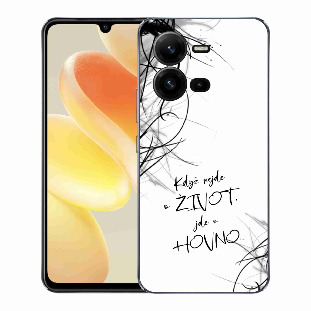 Gelový kryt mmCase na Vivo X80 Lite - vtipný text 16 bílé pozadí