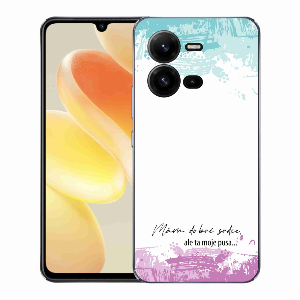 Gelový kryt mmCase na Vivo X80 Lite - vtipný text 3 bílé pozadí
