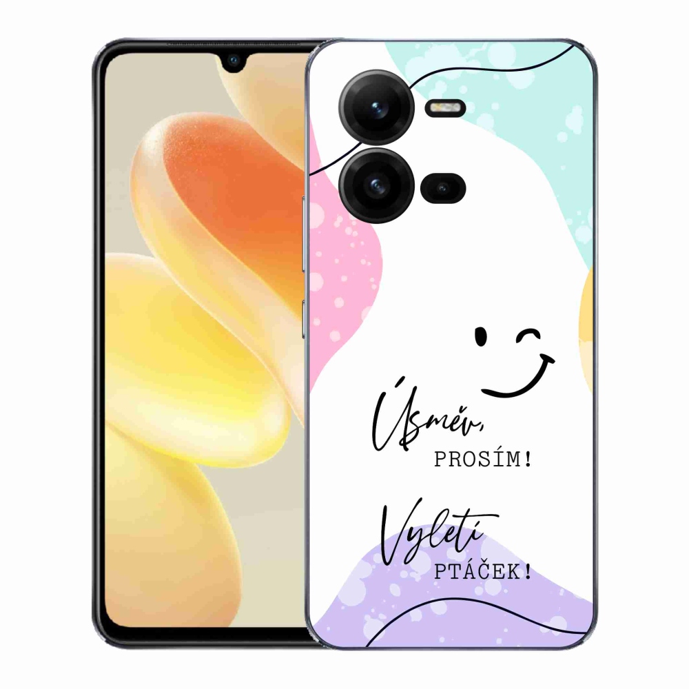 Gelový kryt mmCase na Vivo X80 Lite - vtipný text 4 bílé pozadí
