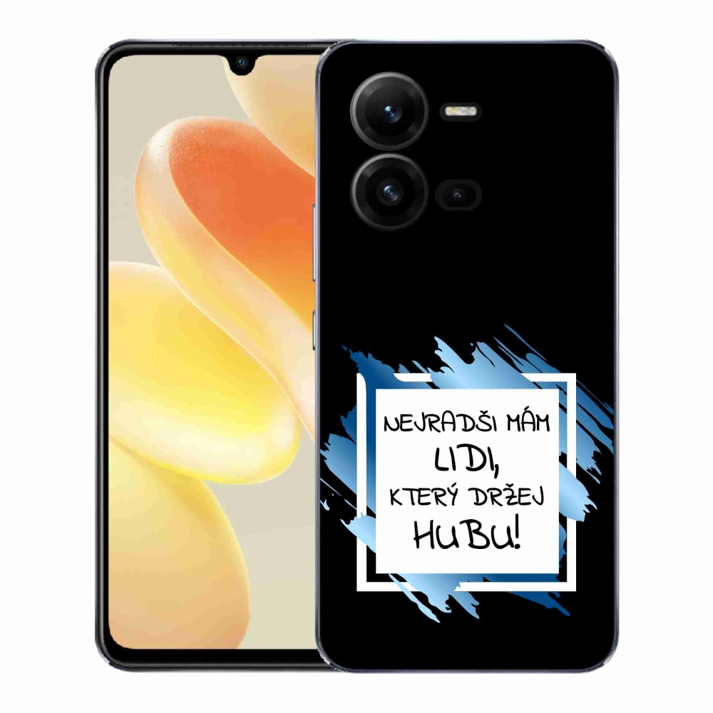 Gelový kryt mmCase na Vivo X80 Lite - vtipný text 7 bíločerné pozadí