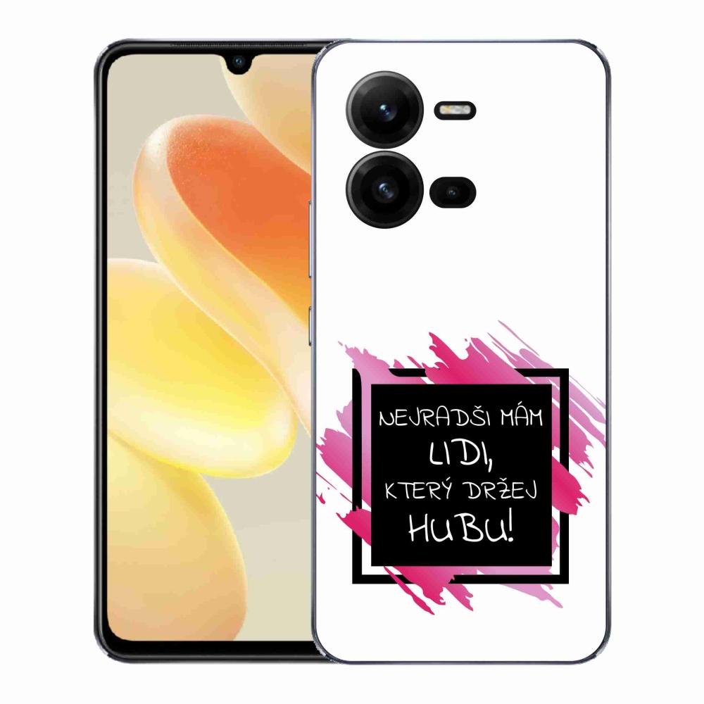 Gelový kryt mmCase na Vivo X80 Lite - vtipný text 7 černobílé pozadí