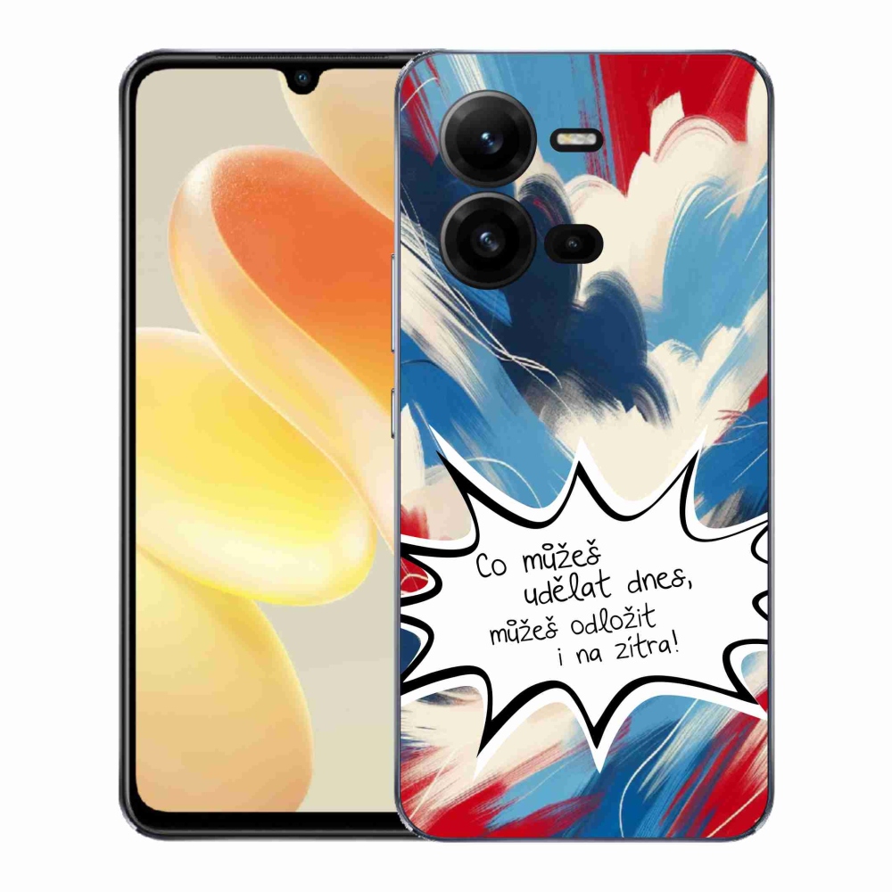 Gelový kryt mmCase na Vivo X80 Lite - vtipný text 9 bílé pozadí