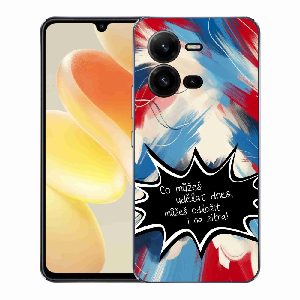 Gelový kryt mmCase na Vivo X80 Lite - vtipný text 9 černé pozadí