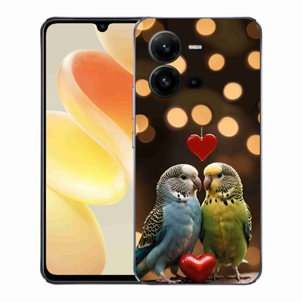 Gelový kryt mmCase na Vivo X80 Lite - zamilovaní papoušci
