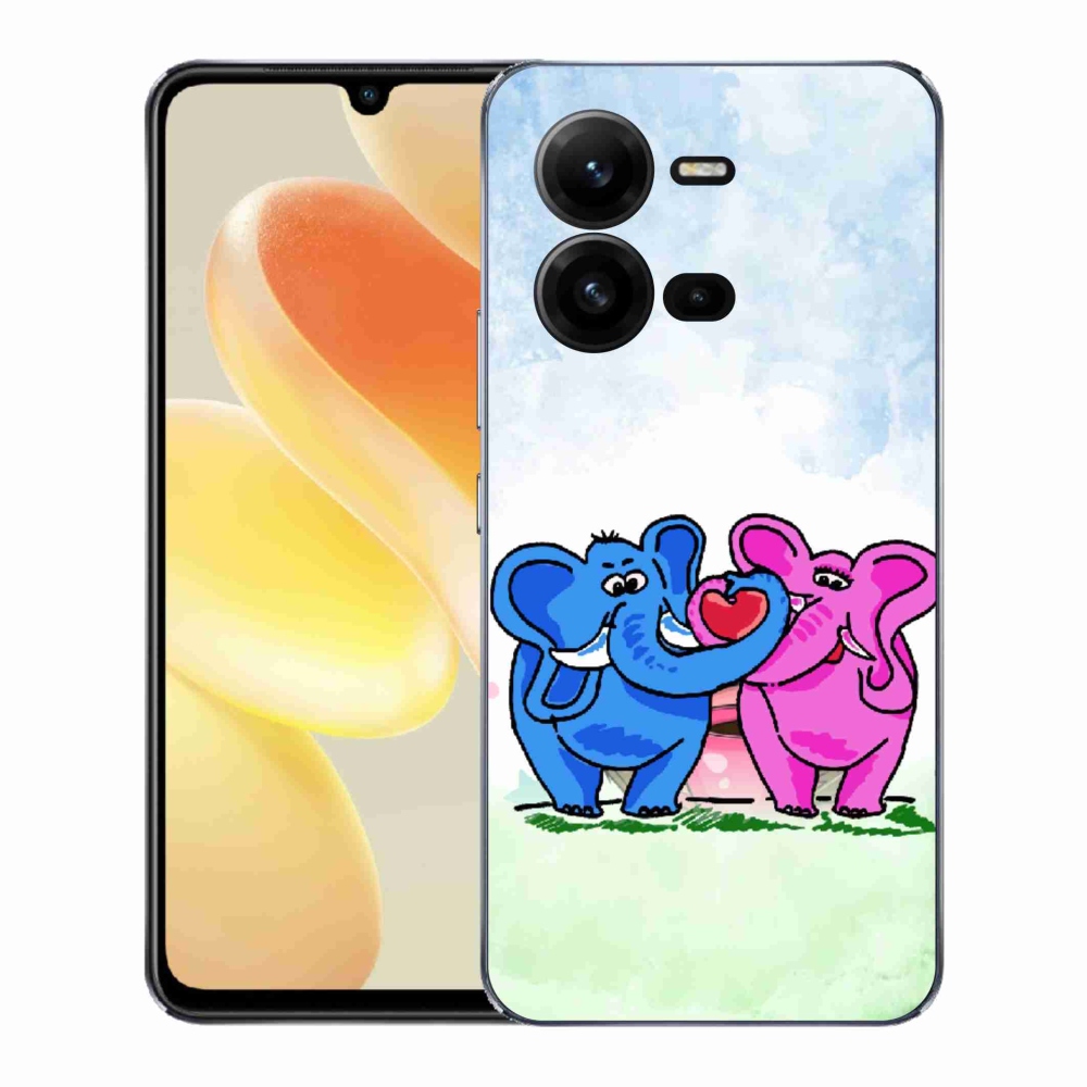 Gelový kryt mmCase na Vivo X80 Lite - zamilovaní sloni