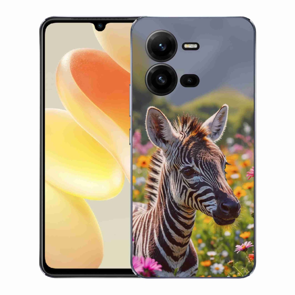 Gelový kryt mmCase na Vivo X80 Lite - zebra na louce