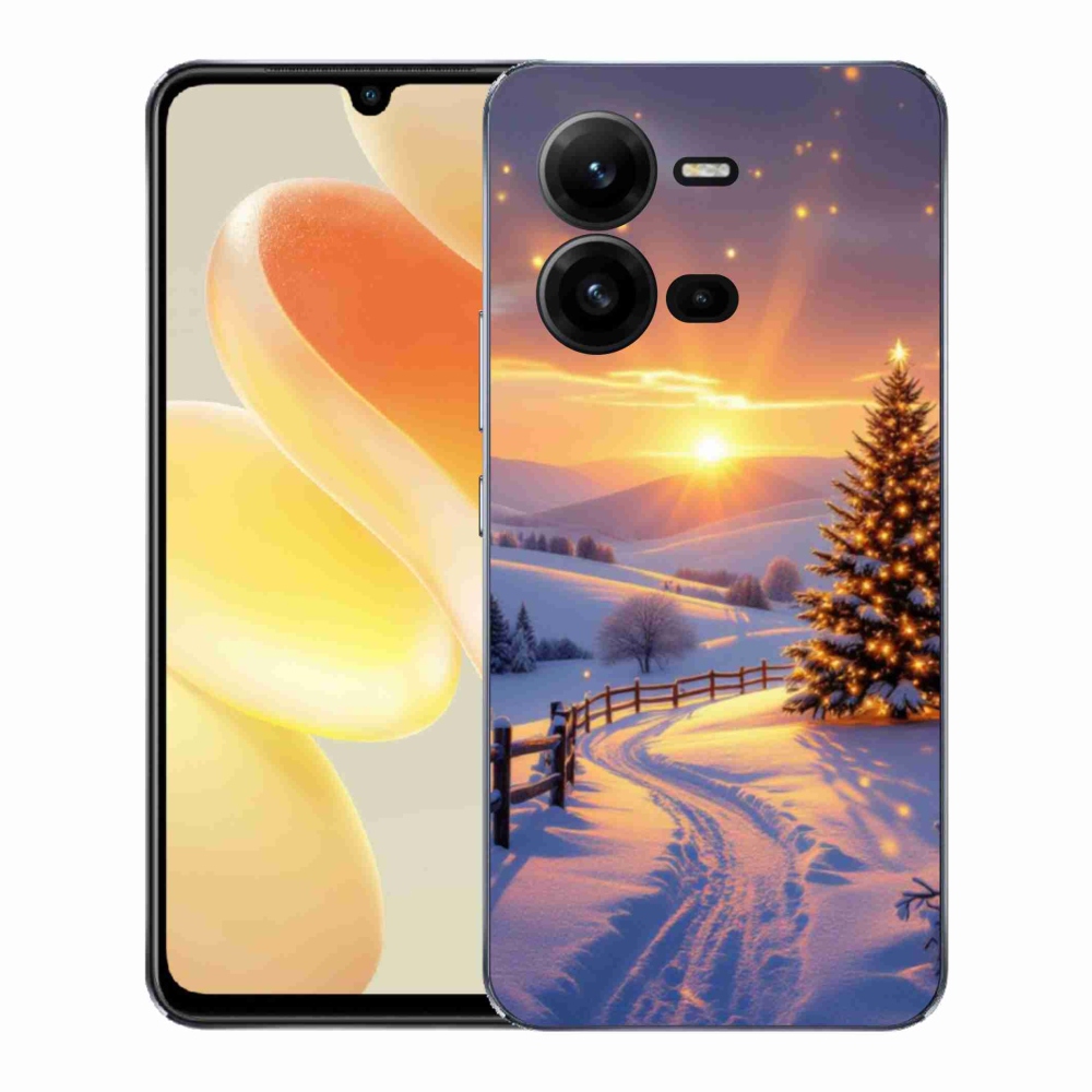 Gelový kryt mmCase na Vivo X80 Lite - zimní krajina