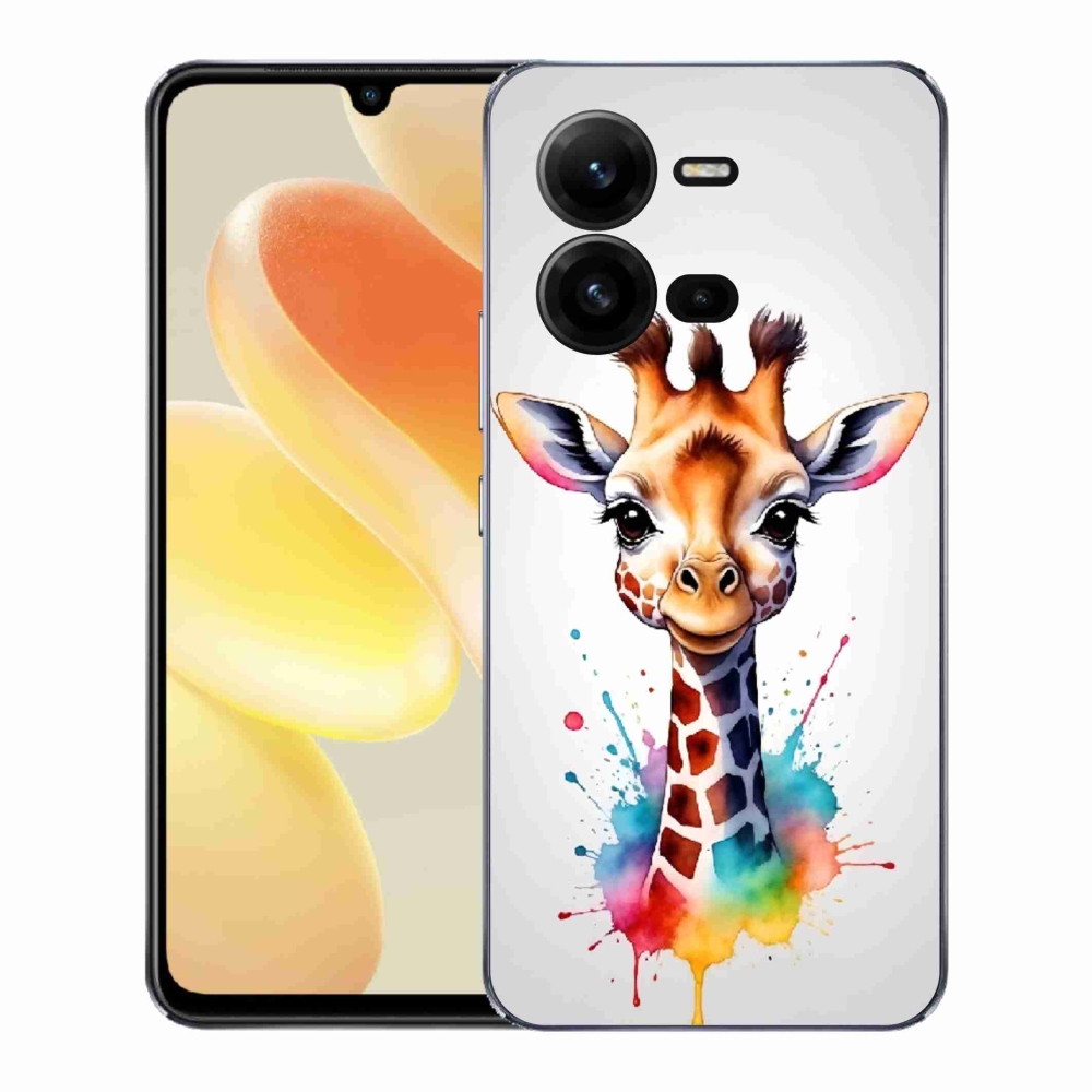 Gelový kryt mmCase na Vivo X80 Lite - žirafa 1