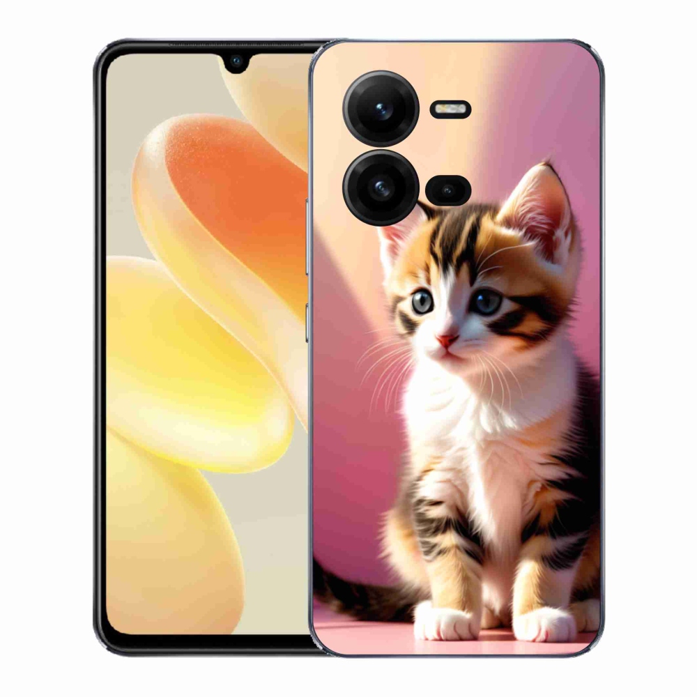 Gelový kryt mmCase na Vivo X80 Lite - zvědavé kotě 2