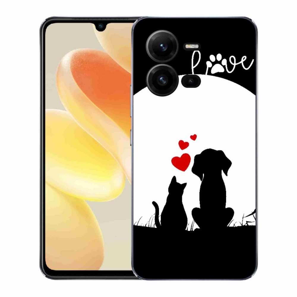 Gelový kryt mmCase na Vivo X80 Lite - zvířecí láska
