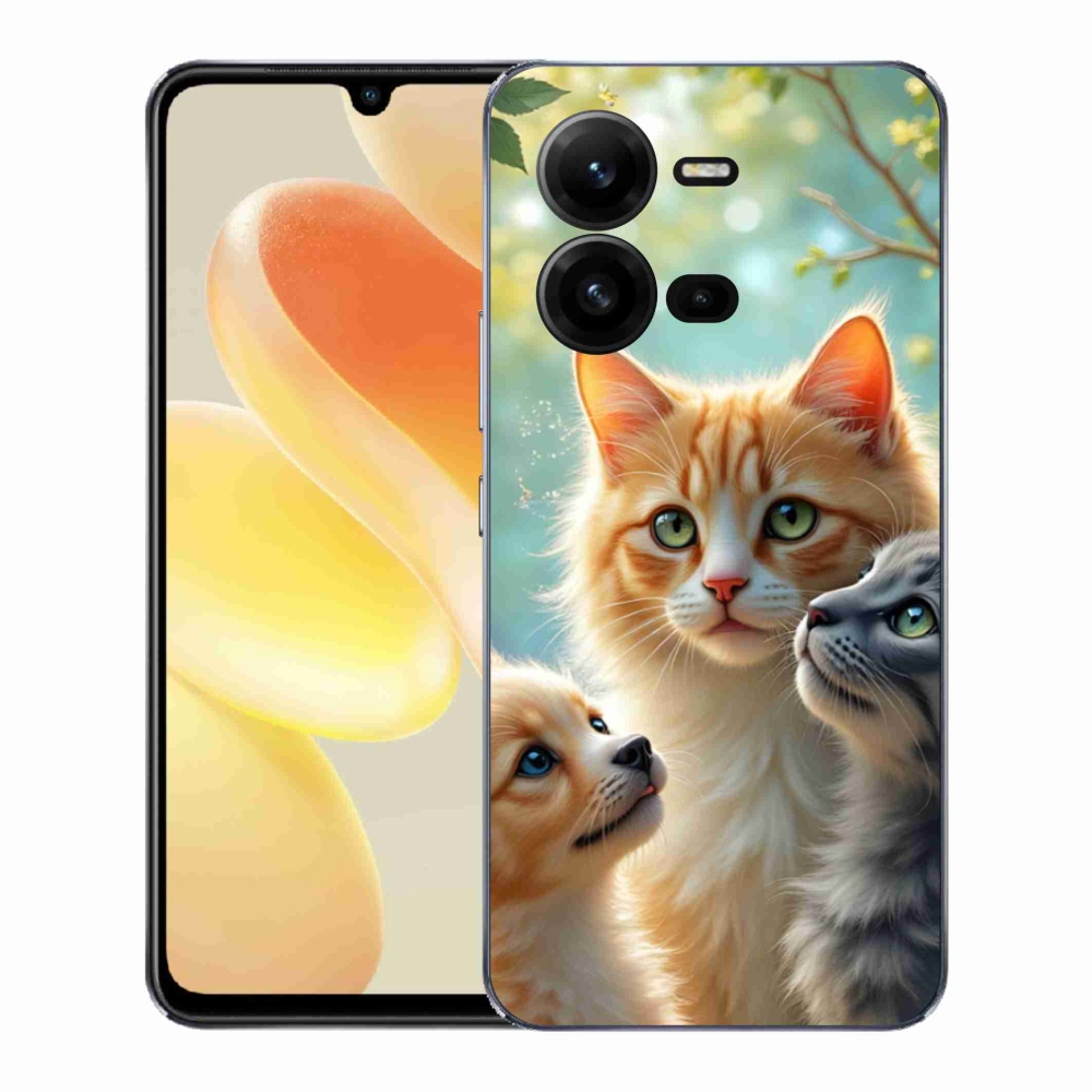 Gelový kryt mmCase na Vivo X80 Lite - zvířecí přátelství 2