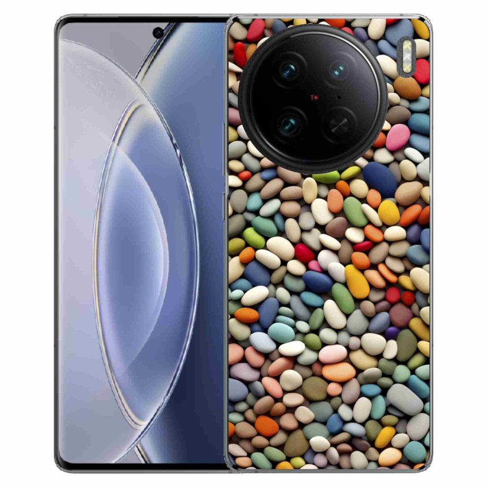 Gelový kryt mmCase na Vivo X90 Pro - barevné kamínky 2