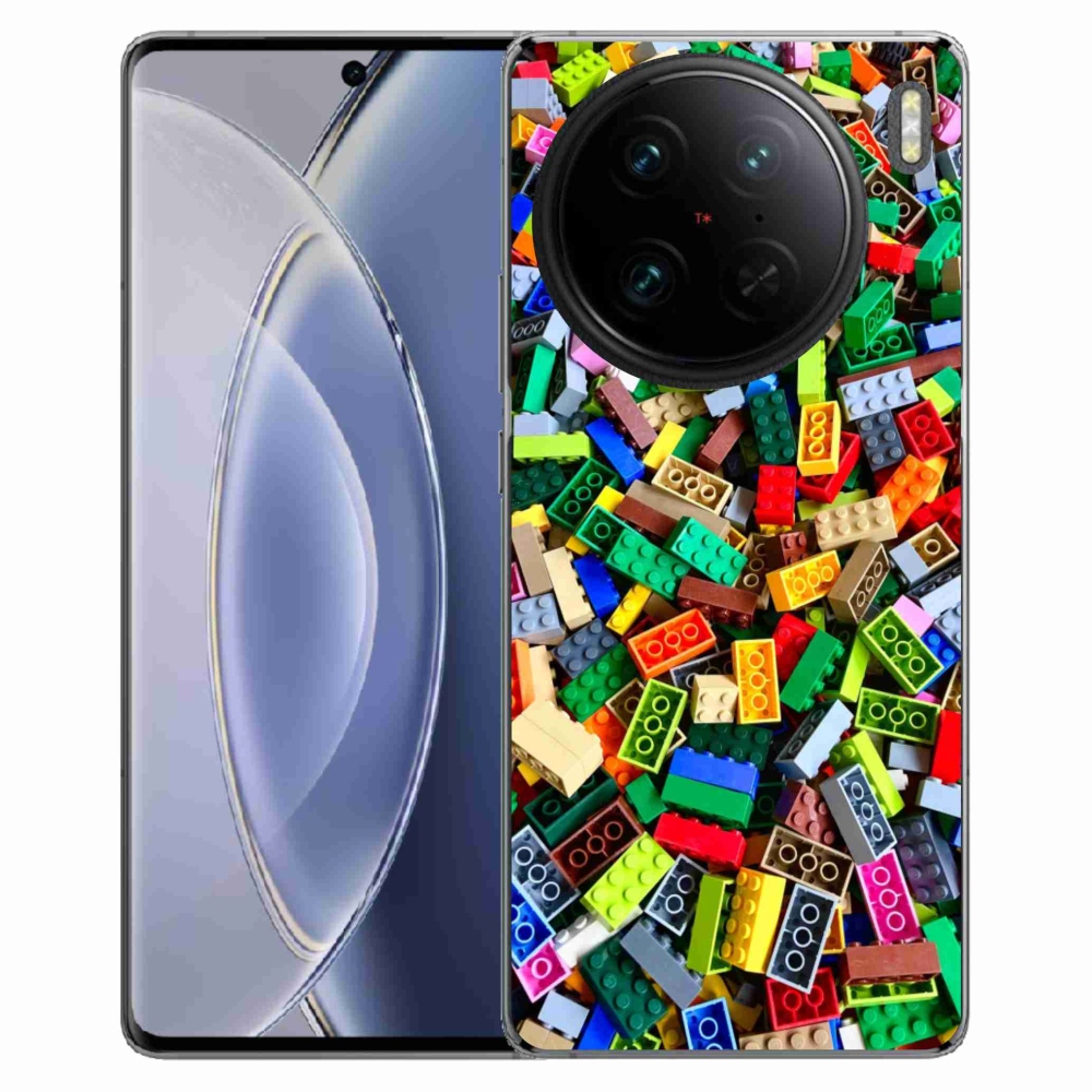 Gelový kryt mmCase na Vivo X90 Pro - barevné stavební kostky