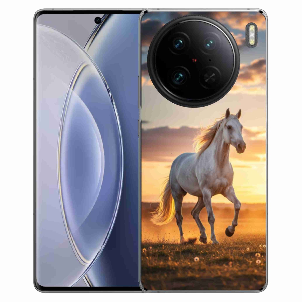 Gelový kryt mmCase na Vivo X90 Pro - běžící bílý kůň 2