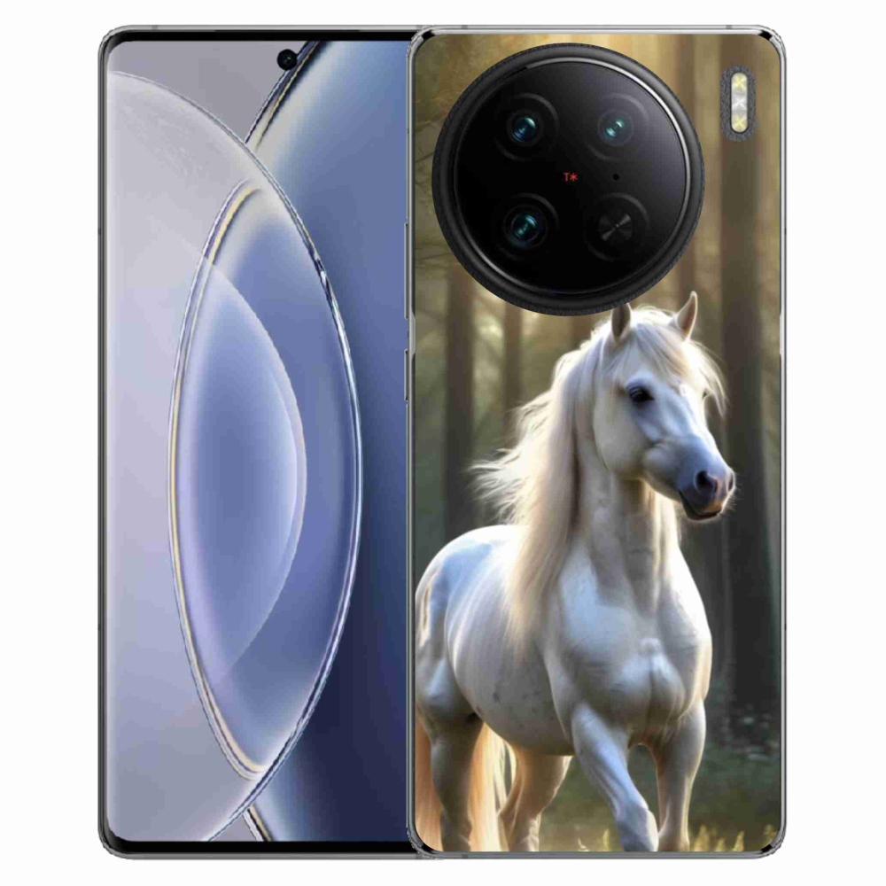 Gelový kryt mmCase na Vivo X90 Pro - bílý kůň 3