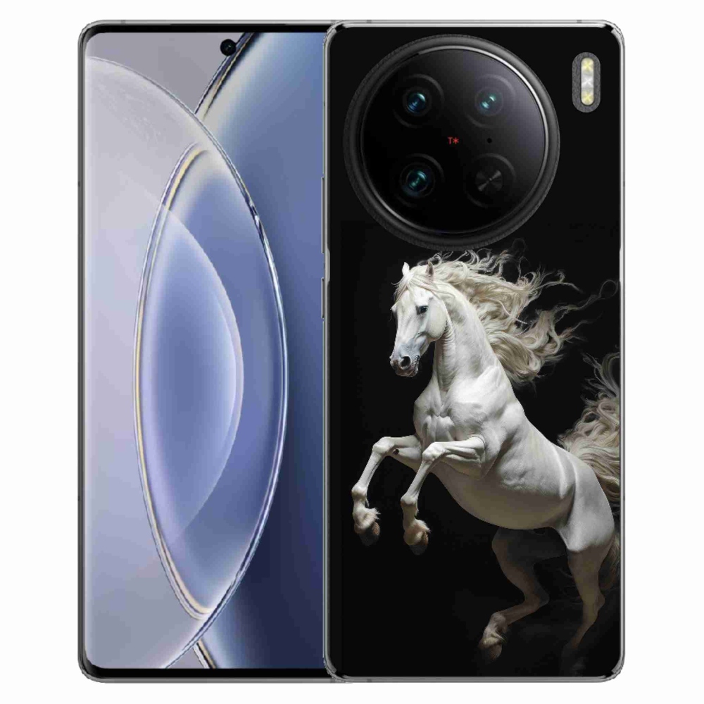 Gelový kryt mmCase na Vivo X90 Pro - bílý kůň 4