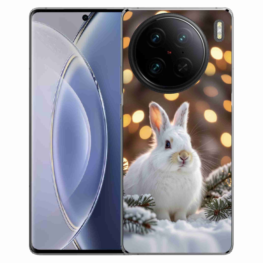 Gelový kryt mmCase na Vivo X90 Pro - bílý zajíc