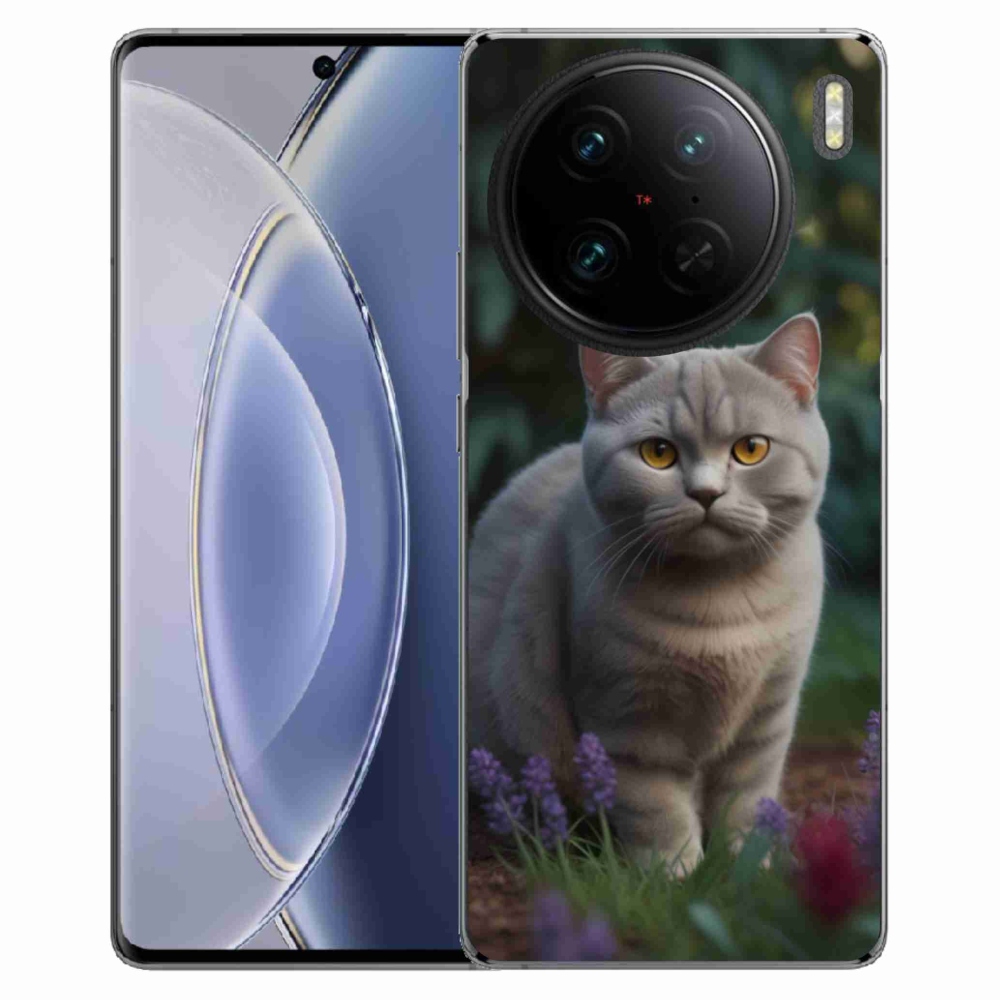 Gelový kryt mmCase na Vivo X90 Pro - britská kočka