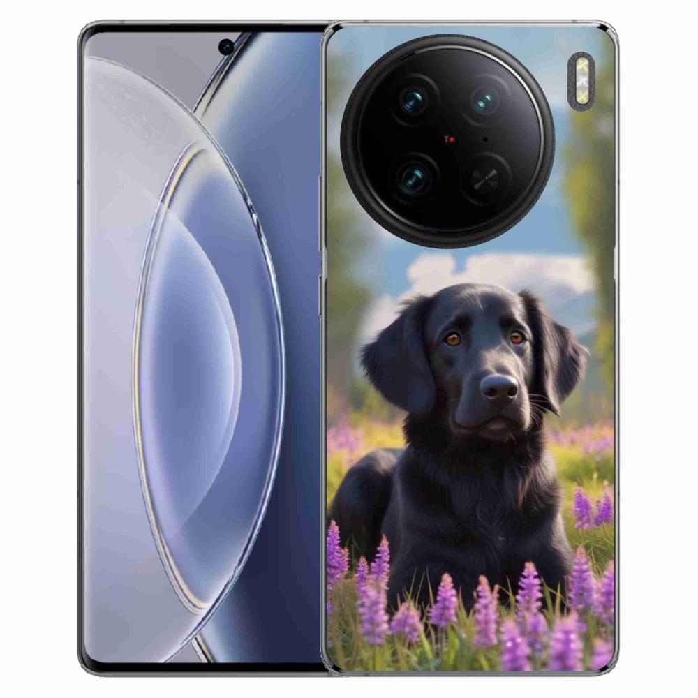 Gelový kryt mmCase na Vivo X90 Pro - elegantní černý retrívr
