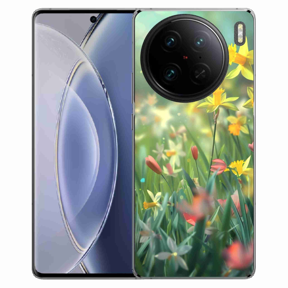 Gelový kryt mmCase na Vivo X90 Pro - jarní květy