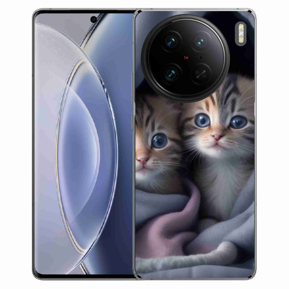 Gelový kryt mmCase na Vivo X90 Pro - kočičí duo 2