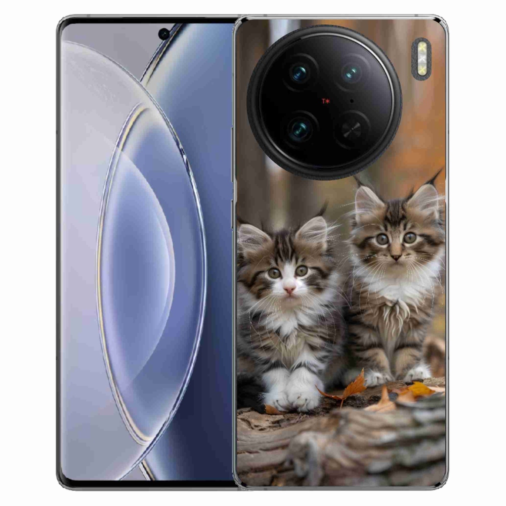 Gelový kryt mmCase na Vivo X90 Pro - kočičí duo 3