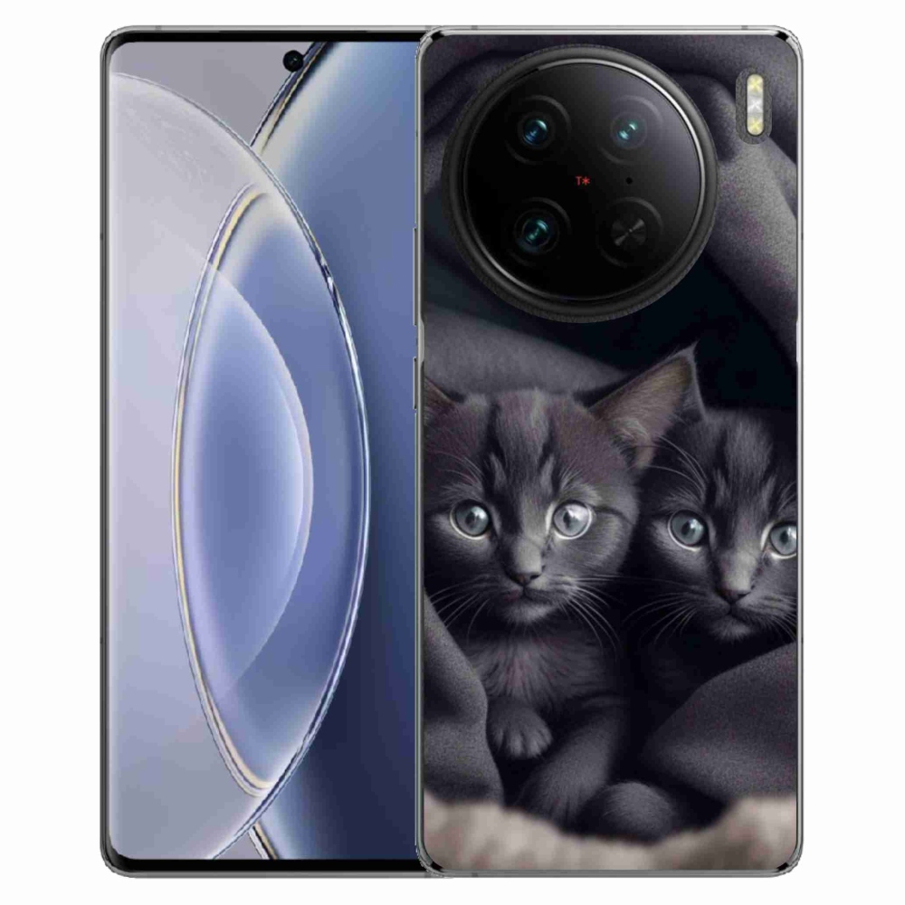 Gelový kryt mmCase na Vivo X90 Pro - kočičí duo