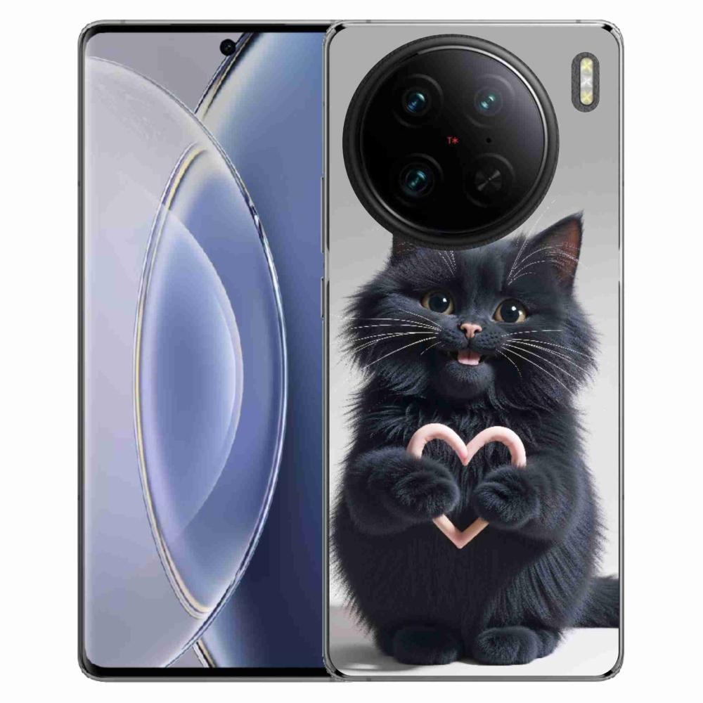 Gelový kryt mmCase na Vivo X90 Pro - kočičí láska 3